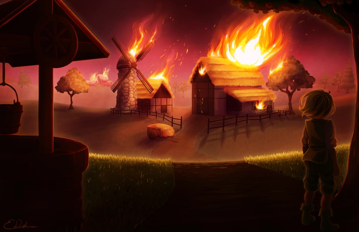 Burning Village