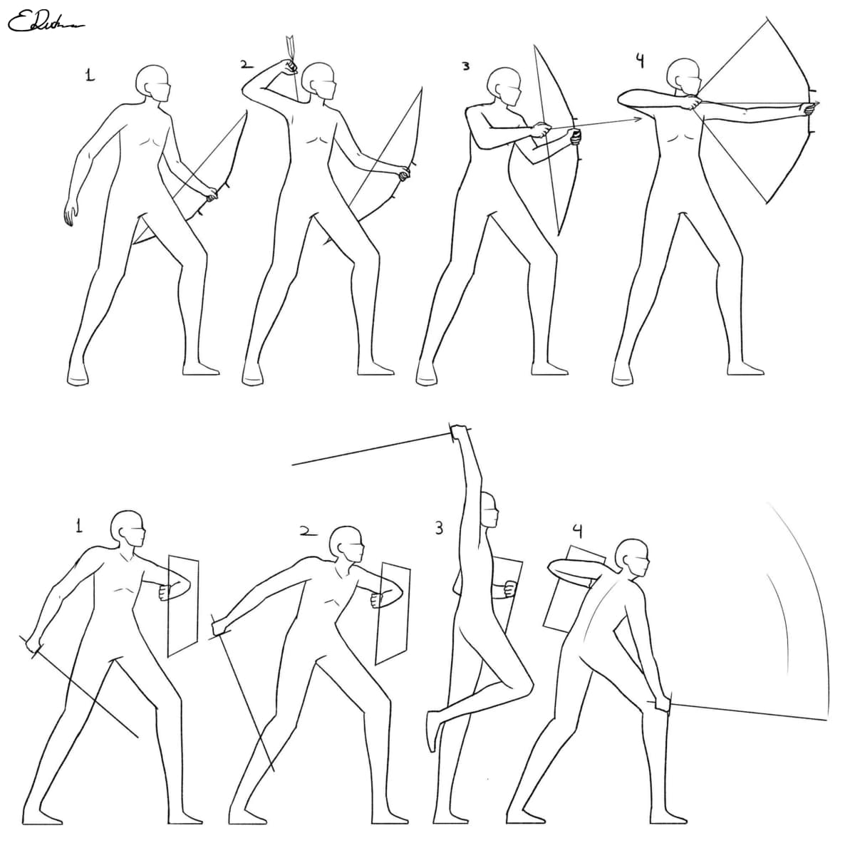 Combat Key Poses